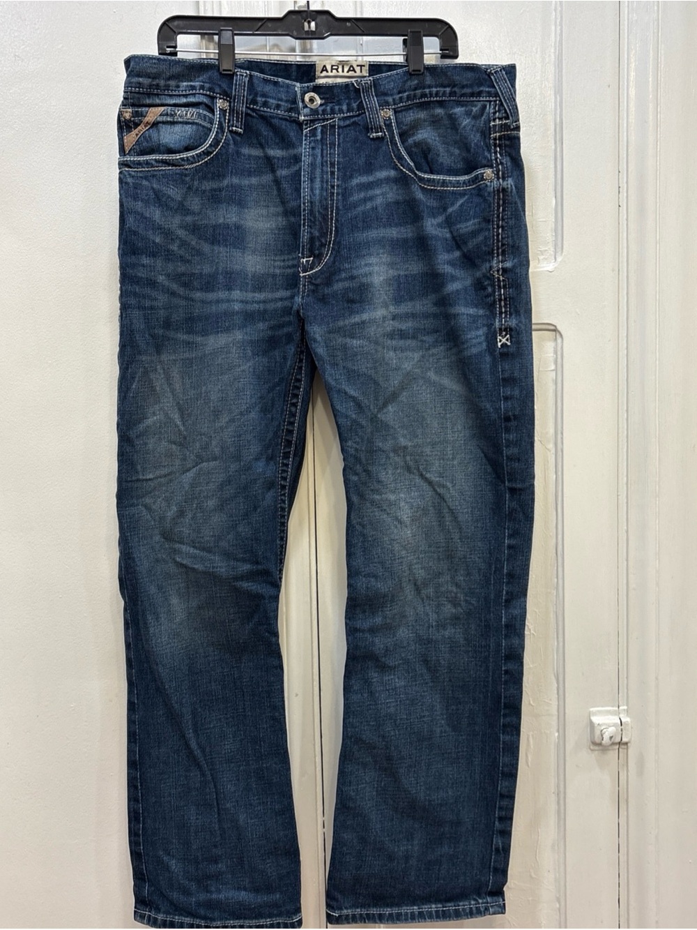 Ariat Jeans Mens 36x30 M4 Relaxed Bootcut Denim Turnout Adkins Blue Cowboy